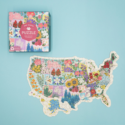 Map Shaped State Flower Puzzle