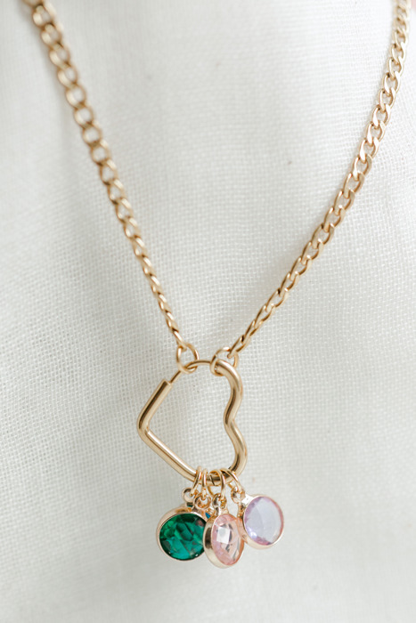 Personalized Birthstone Charm Necklace