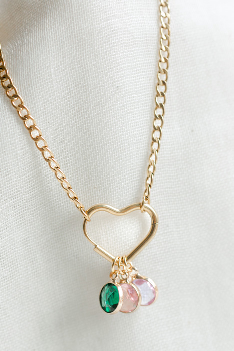 Personalized Birthstone Charm Necklace