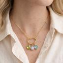 Style 1 Heart Clasp Birthstone Charm Necklace