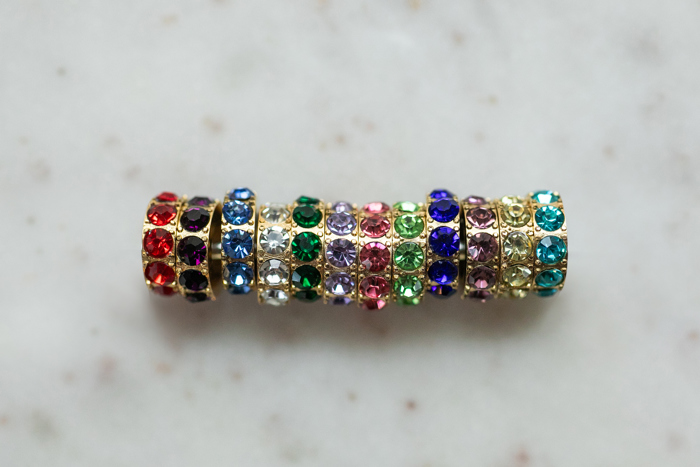 Paperclip Birthstone Charm Necklace