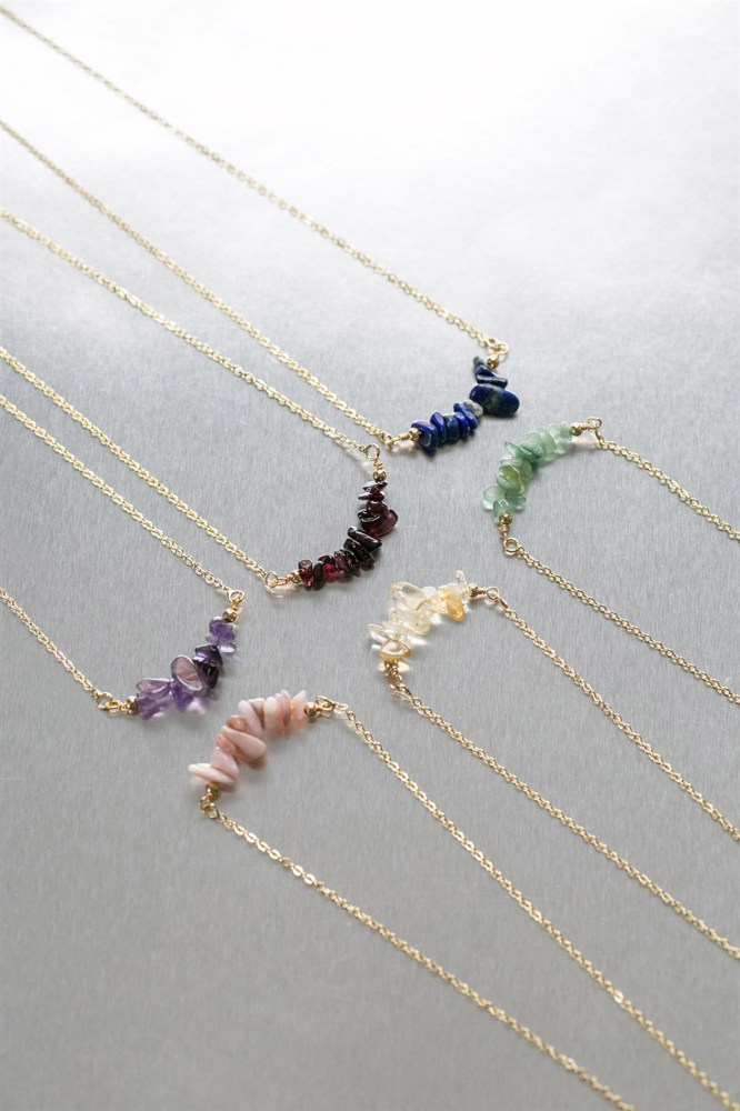 Natural Gemstone Birthstone Necklace