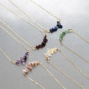  Natural Gemstone Birthstone Necklace