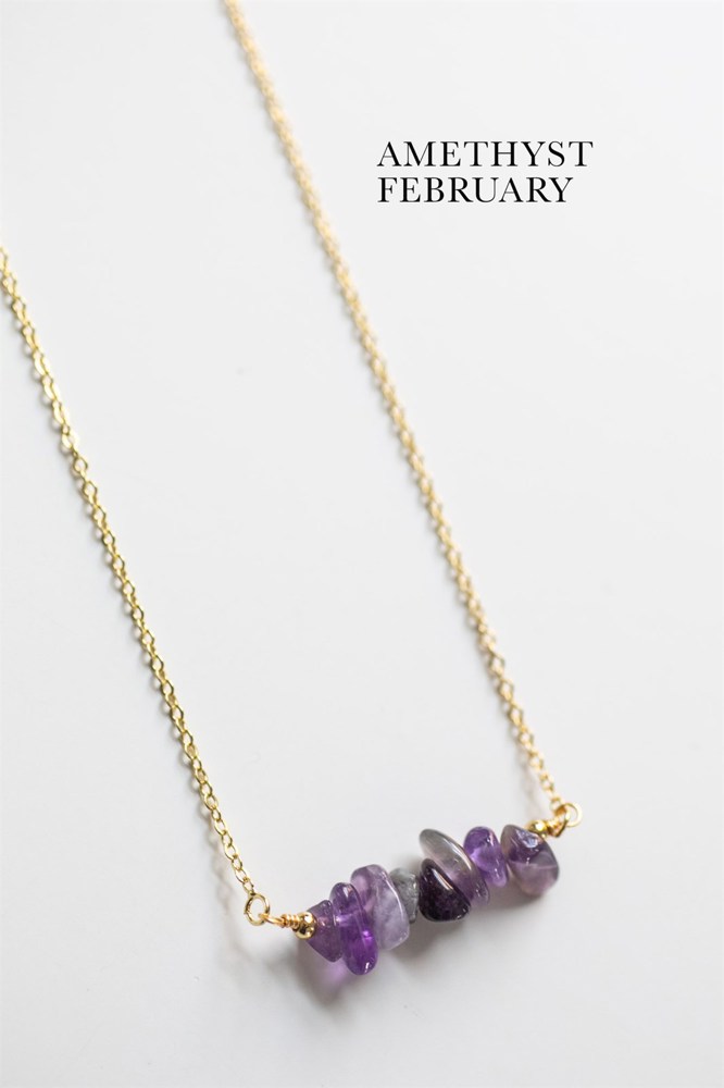 Natural Gemstone Birthstone Necklace