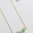 May Natural Gemstone Birthstone Necklace