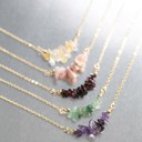  Natural Gemstone Birthstone Necklace