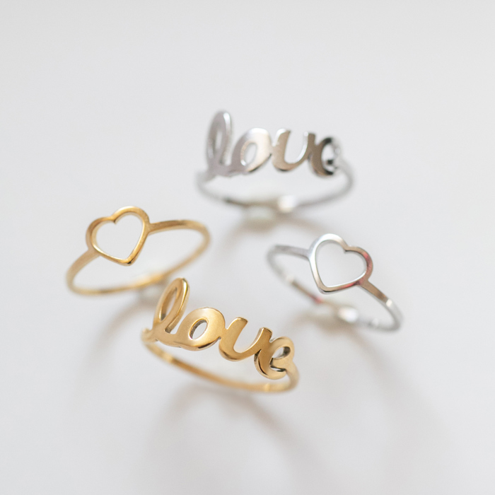 Heart and Love Rings