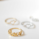 Love gold 7 Heart and Love Rings