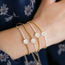  Pearl Initial Letter Bracelet