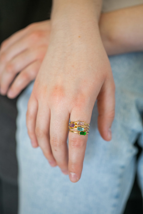 Baguette Birthstone Ring