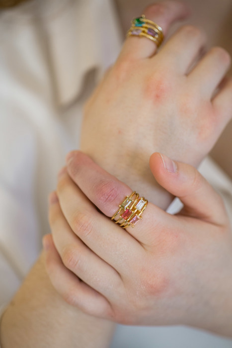 Baguette Birthstone Ring