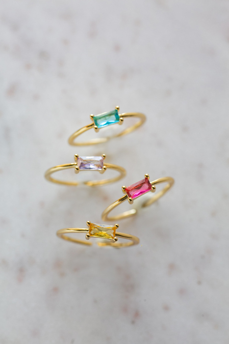 Baguette Birthstone Ring