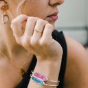  Natural Druzy Stone Bangle Bracelet