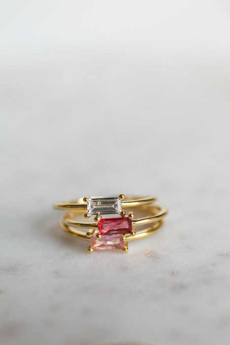 Baguette Birthstone Ring