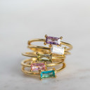  Baguette Birthstone Ring