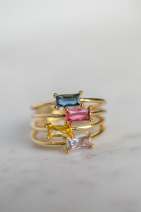 Baguette Birthstone Ring