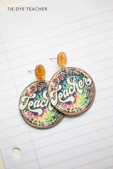 Colorful Back to School Teacher Earrings