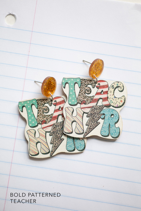 Colorful Back to School Teacher Earrings