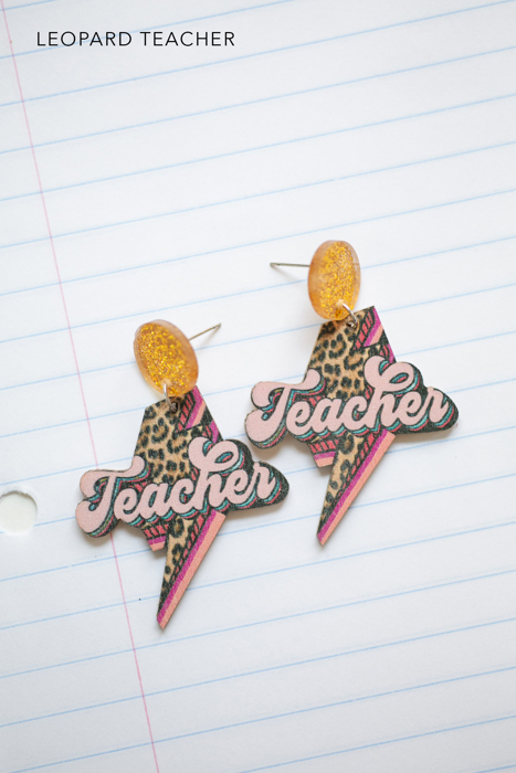 Colorful Back to School Teacher Earrings