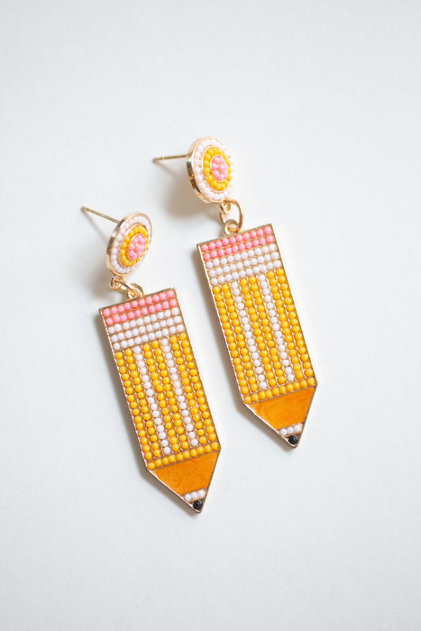 Back to School Beaded Teacher Earrings | Teacher Gifts
