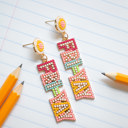 Style 4 Back to School Beaded Teacher Earrings | Teacher Gifts