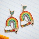 Style 3 Back to School Beaded Teacher Earrings | Teacher Gifts