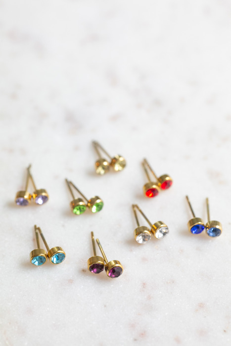 Birthstone Stud Earrings