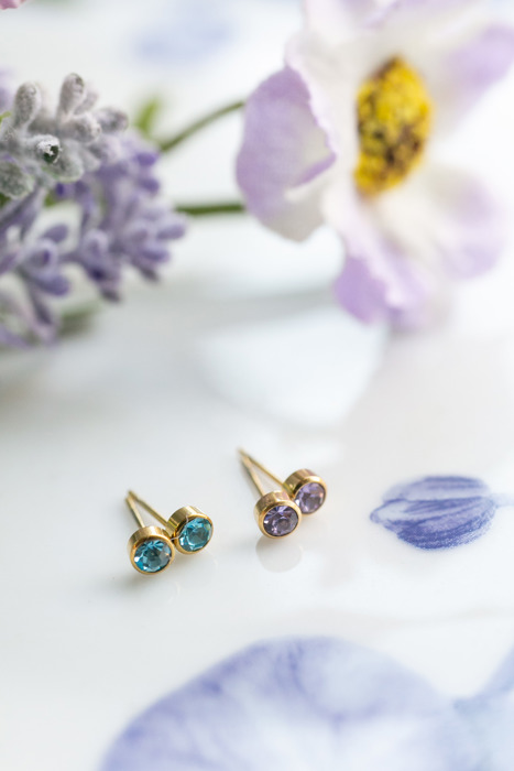 Birthstone Stud Earrings