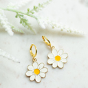 Style 1 Daisy Huggie Hoop Earrings