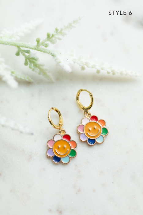 Daisy Huggie Hoop Earrings