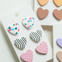  Heart Stud Earring Sets