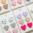  Heart Stud Earring Sets