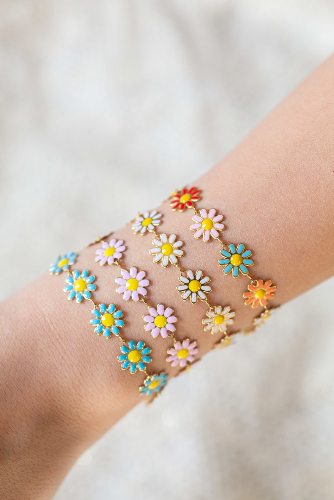 Colorful Daisy Flower Bracelets