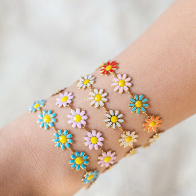 Colorful Daisy Flower Bracelets