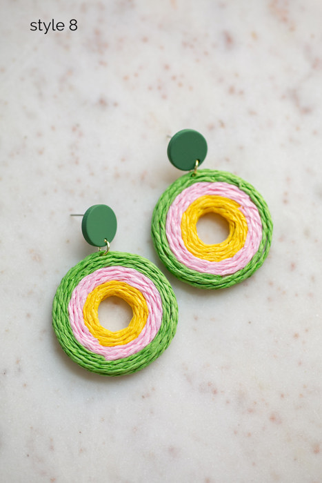 Boho Rattan Summer Earrings