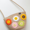 Tan Flower Crossbody Purse