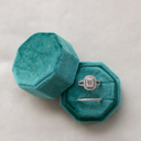 Teal Velvet Ring Box