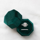 Emerald Velvet Ring Box