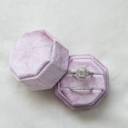 Lilac Velvet Ring Box