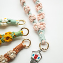  Floral Macrame Knit Keychain