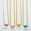 September Maquise Cut Birthstone Necklace