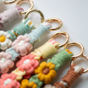  Floral Macrame Knit Keychain