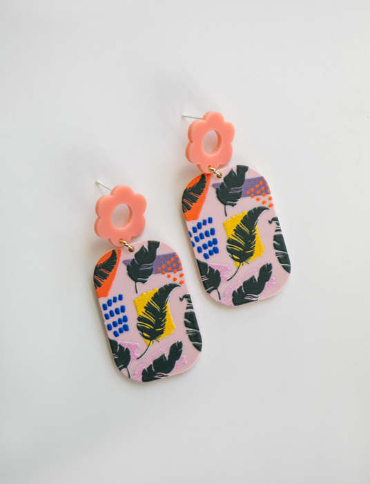 Colorful Boho Tropical Summer Earrings