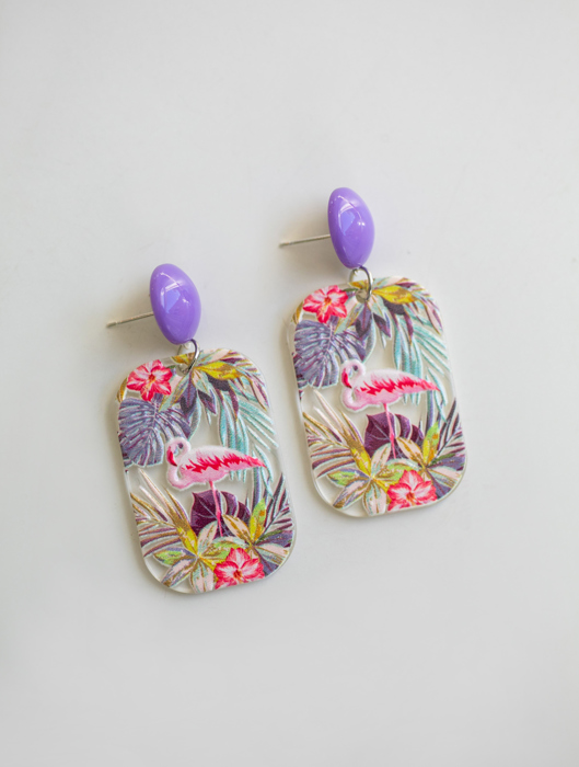 Colorful Boho Tropical Summer Earrings