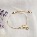 October Birthstone and Birth Flower Bracelet