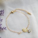 April Birthstone and Birth Flower Bracelet