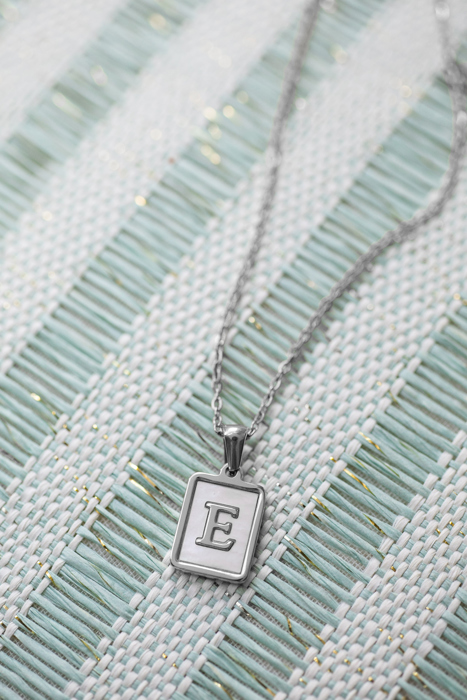 Mother of Pearl Initial Letter Necklace