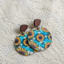 Style 6 Wooden Wildflower Earrings