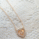  Initial Letter Heart Necklace