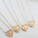  Initial Letter Heart Necklace